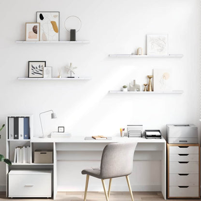 Scaffale da parete 4 pcs Marmo Bianco 100 x 9 x 3 cm