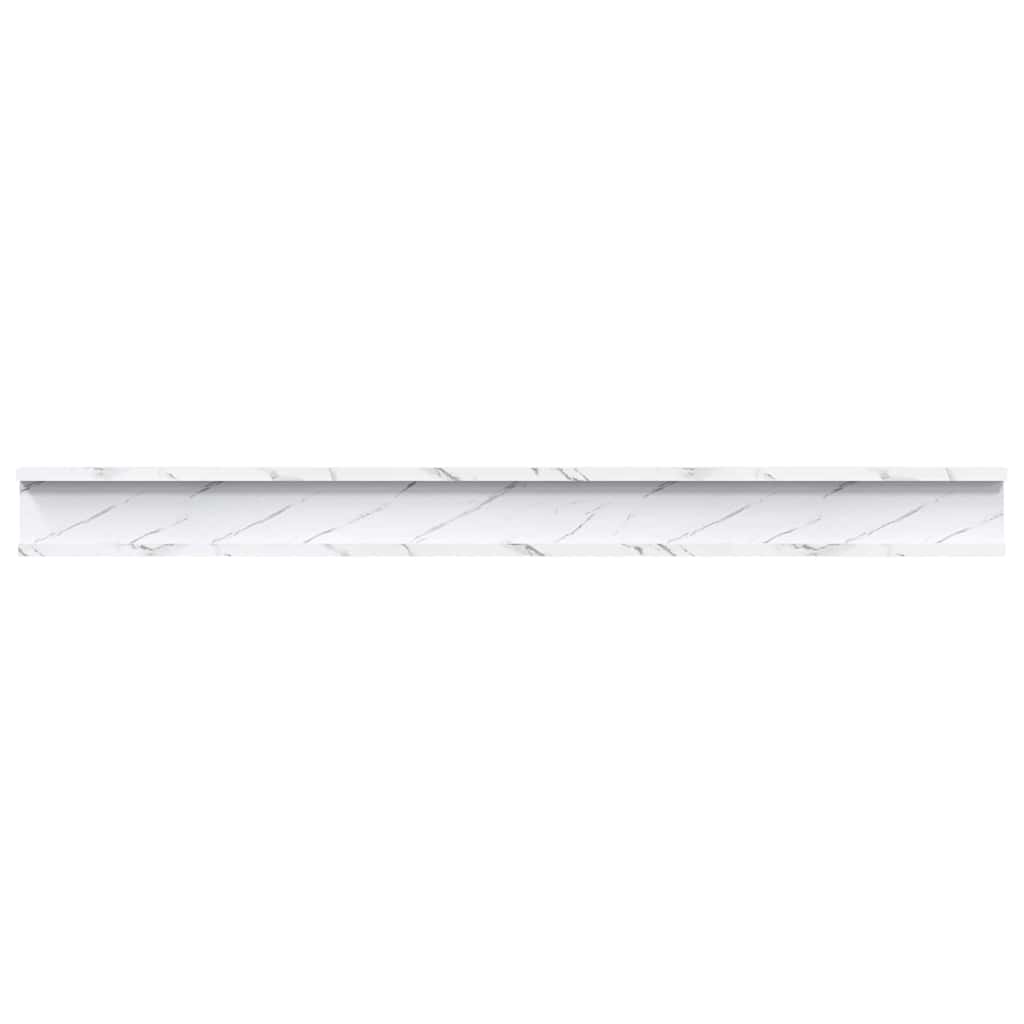 Scaffale da parete A parete 4 pcs Marmo Bianco 100 x 9 x 3 cm | homemem39