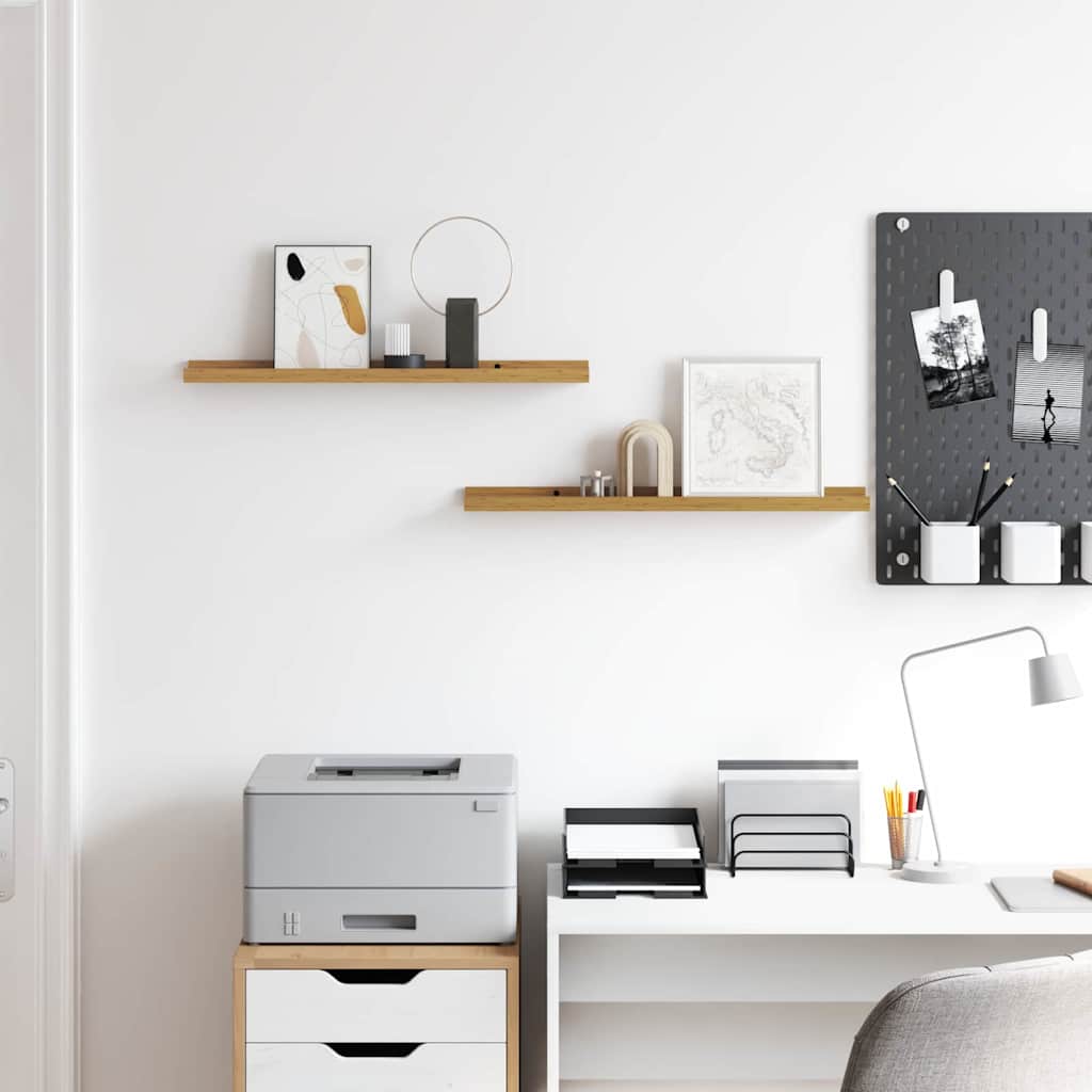 Scaffale da parete 2 pcs Beige 60 x 9 x 3 cm Legno multistrato