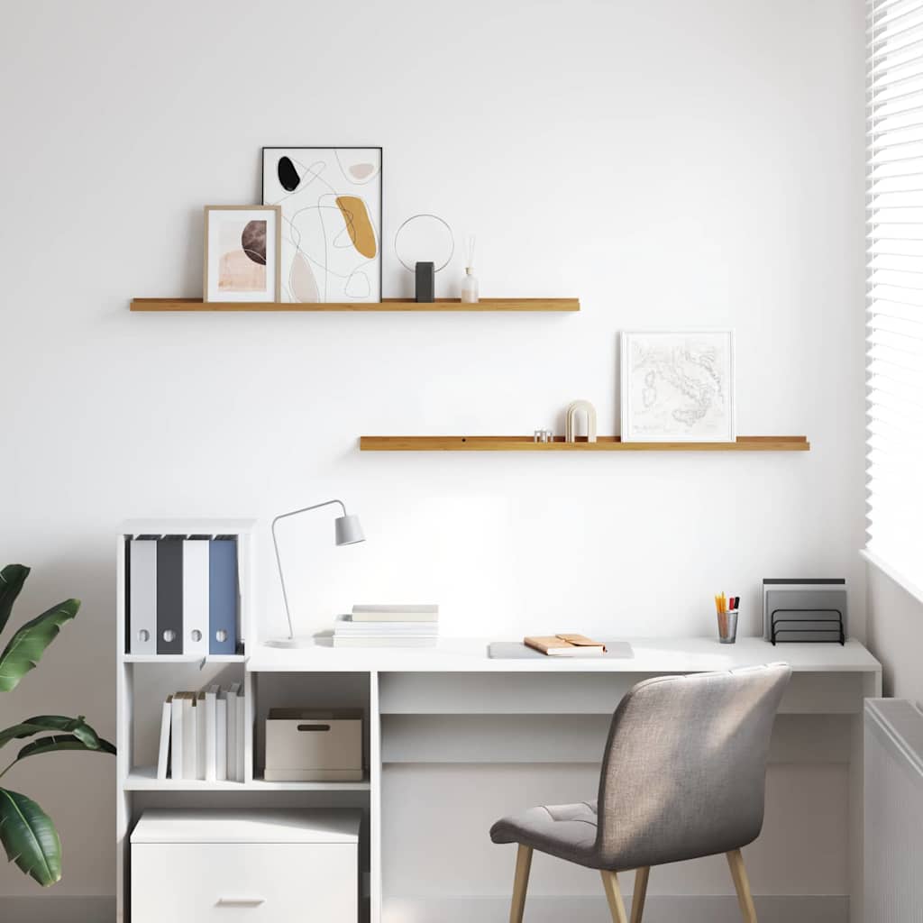 Scaffale da parete 2 pcs Beige 115 x 9 x 3 cm Legno multistrato