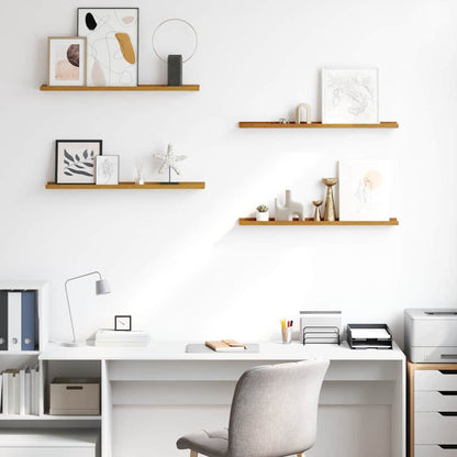 Scaffale da parete 4 pcs Beige 80 x 9 x 3 cm Legno multistrato