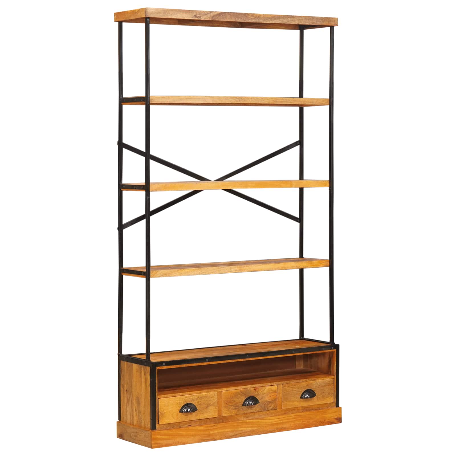 Scaffale a 5 ripiani Naturale 100 x 30 x 180 cm | homemem39