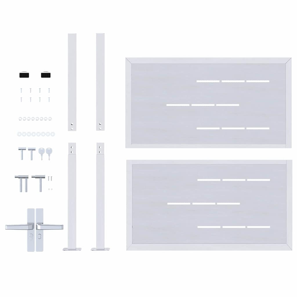 Cancello da giardino Argento 96 x 100 cm Acciaio inossidabile