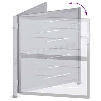 Cancello da giardino Argento 96 x 100 cm Acciaio inossidabile