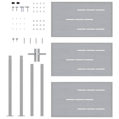 Cancello da giardino Argento 100 x 125 cm Acciaio inossidabile