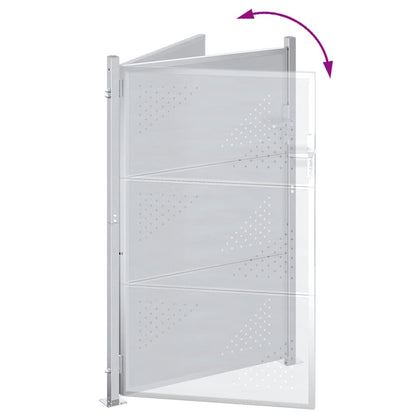 Cancello da giardino Argento 100 x 125 cm Acciaio inossidabile