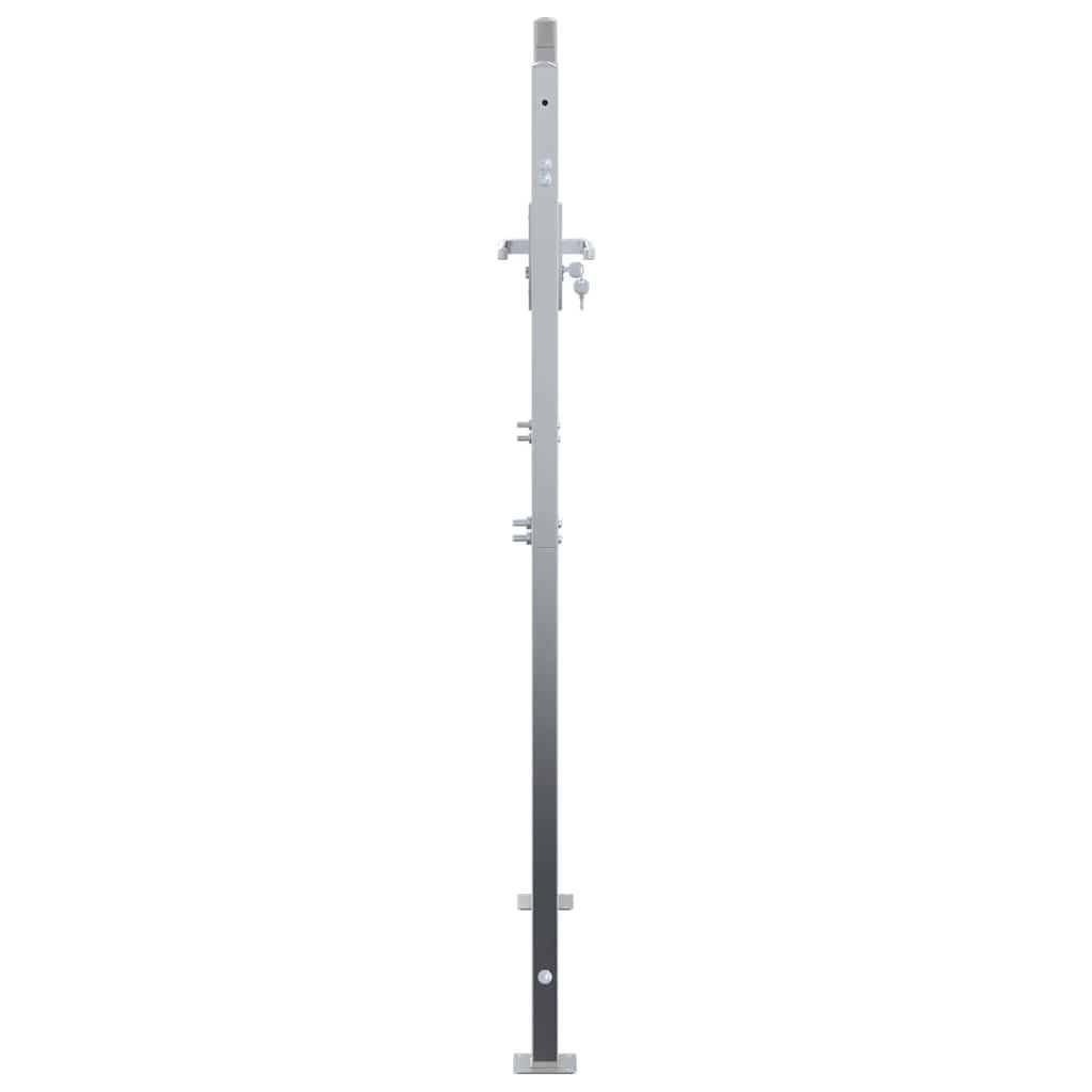 Cancello da giardino Argento 100 x 150 cm Acciaio inossidabile