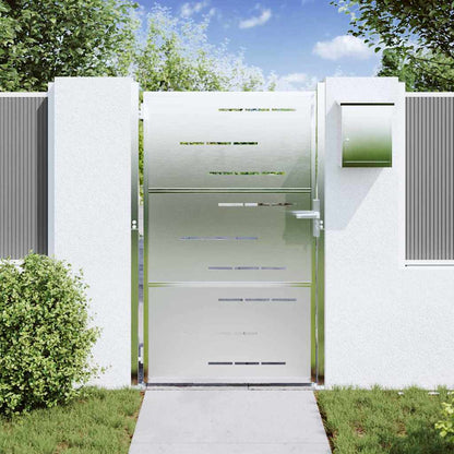 Cancello da giardino Argento 100 x 150 cm Acciaio inossidabile