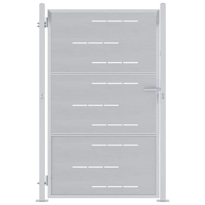 Cancello da giardino Argento 100 x 150 cm Acciaio inossidabile