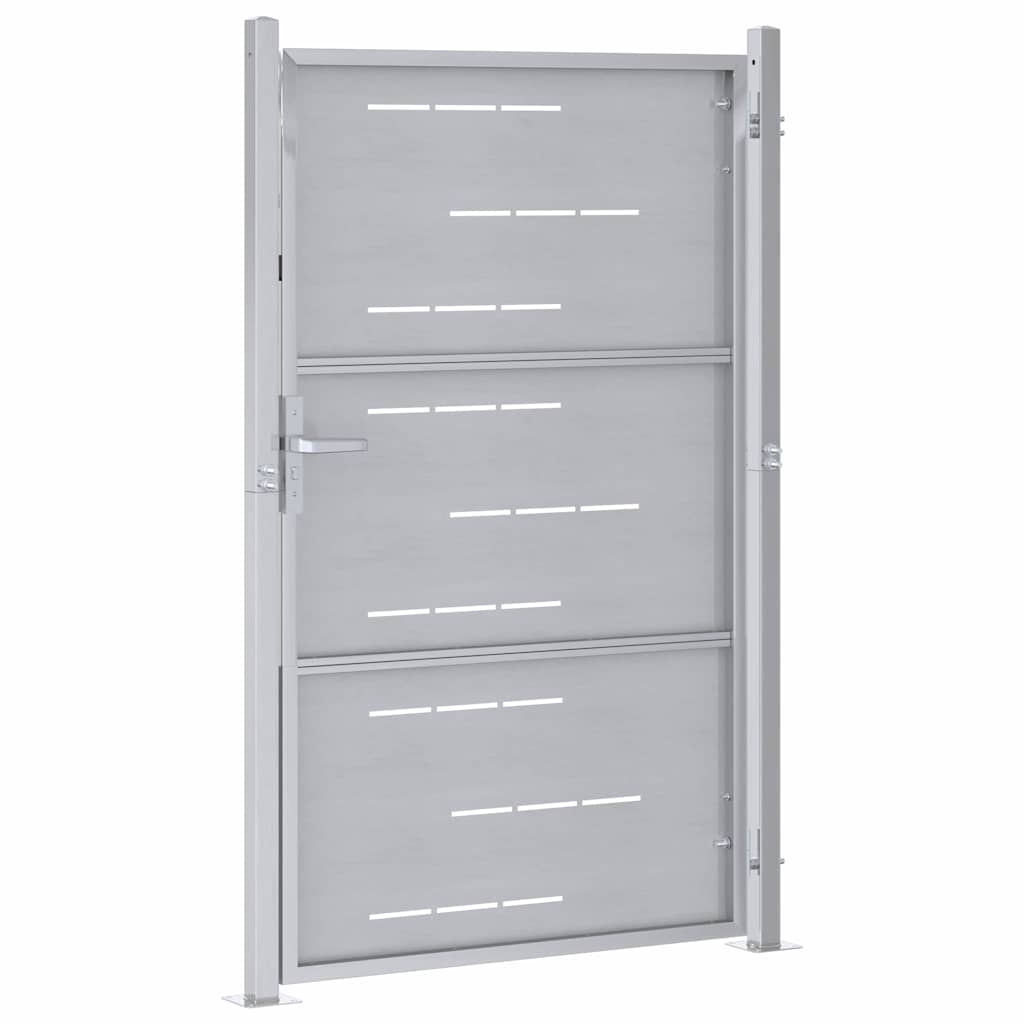Cancello da giardino Argento 100 x 150 cm Acciaio inossidabile