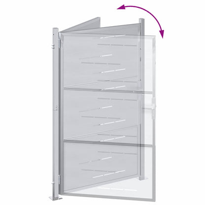 Cancello da giardino Argento 100 x 150 cm Acciaio inossidabile