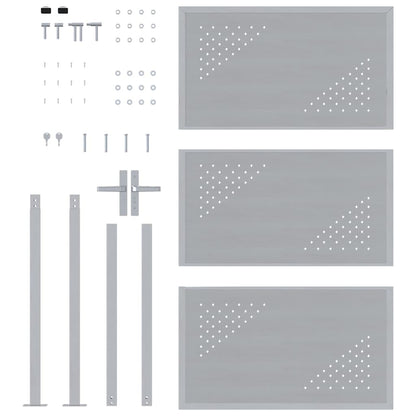 Cancello da giardino Argento 100 x 150 cm Acciaio inossidabile