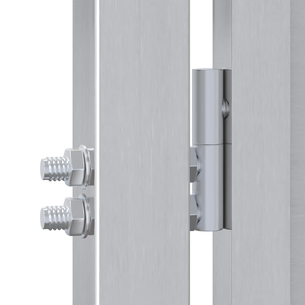 Cancello da giardino Argento 96 x 180 cm Acciaio inossidabile