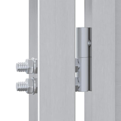 Cancello da giardino Argento 96 x 180 cm Acciaio inossidabile