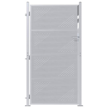 Cancello da giardino Argento 96 x 180 cm Acciaio inossidabile