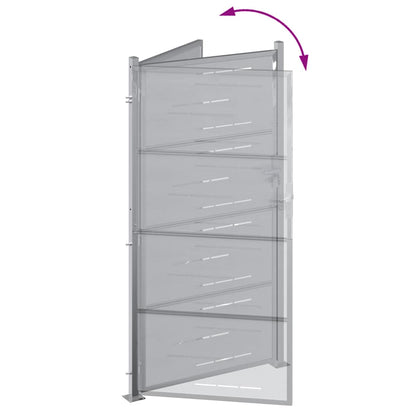 Cancello da giardino Argento 96 x 200 cm Acciaio inossidabile