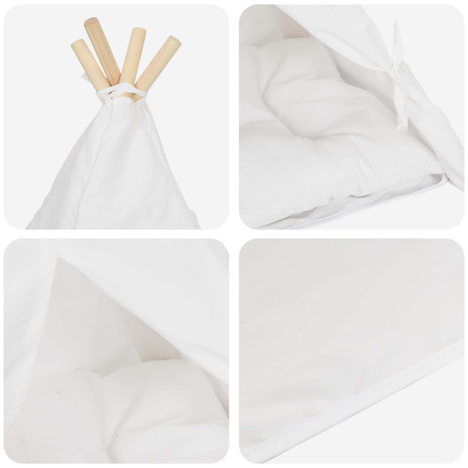 Tenda per animali con cuscino Bianco 40 x 40 x 50 cm Poliestere | homemem39