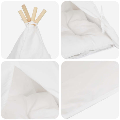 Tenda per animali con cuscino Bianco 40 x 40 x 50 cm Poliestere | homemem39