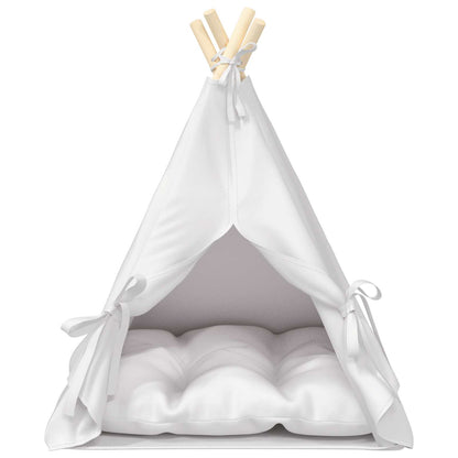 Tenda per animali con cuscino Bianco 50 x 50 x 60 cm Poliestere