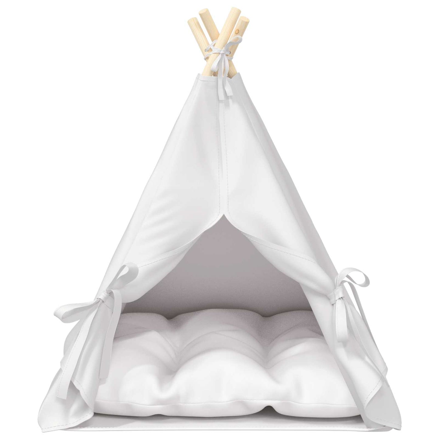 Tenda per animali con cuscino Bianco 60 x 60 x 70 cm Poliestere