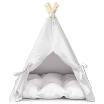 Tenda per animali con cuscino Bianco 60 x 60 x 70 cm Poliestere