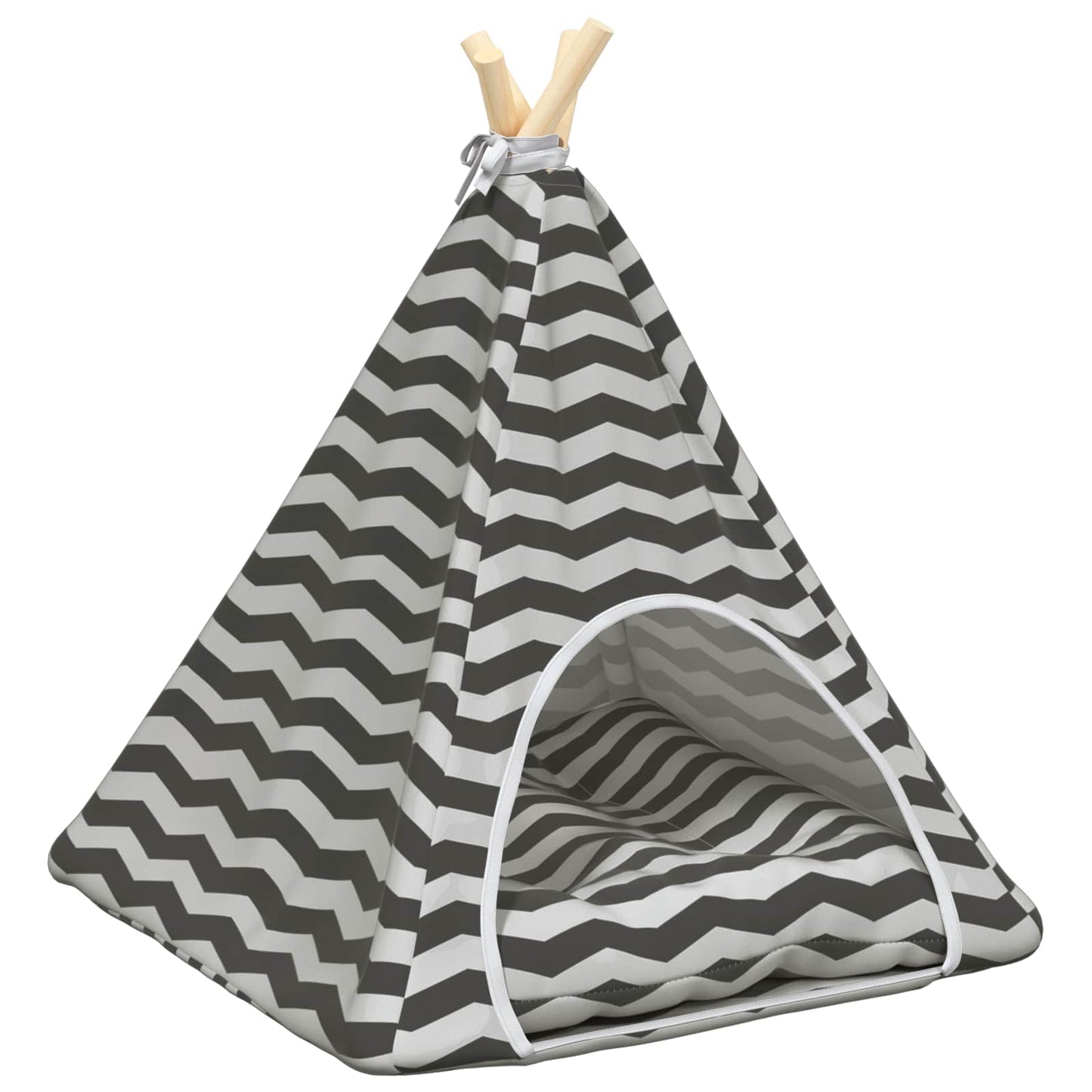 Tenda per animali con cuscino Bianco e Grigio 50 x 50 x 60 cm