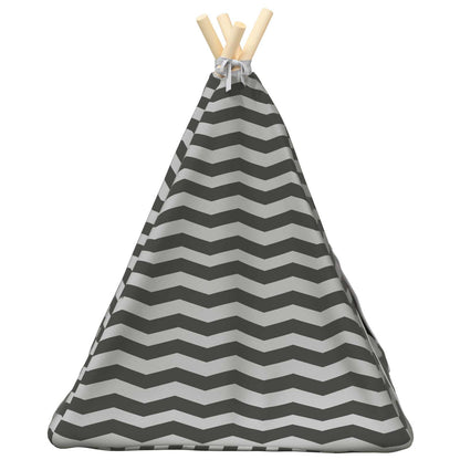Tenda per animali con cuscino Bianco e Grigio 50 x 50 x 60 cm