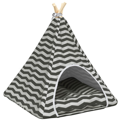 Tenda per animali con cuscino Bianco e Grigio 60 x 60 x 70 cm