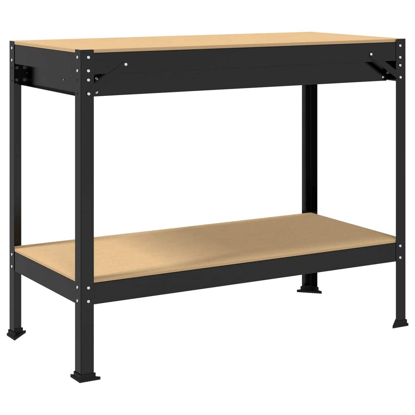 Banco da lavoro con cassetto Nero 114 x 54 x 91 cm