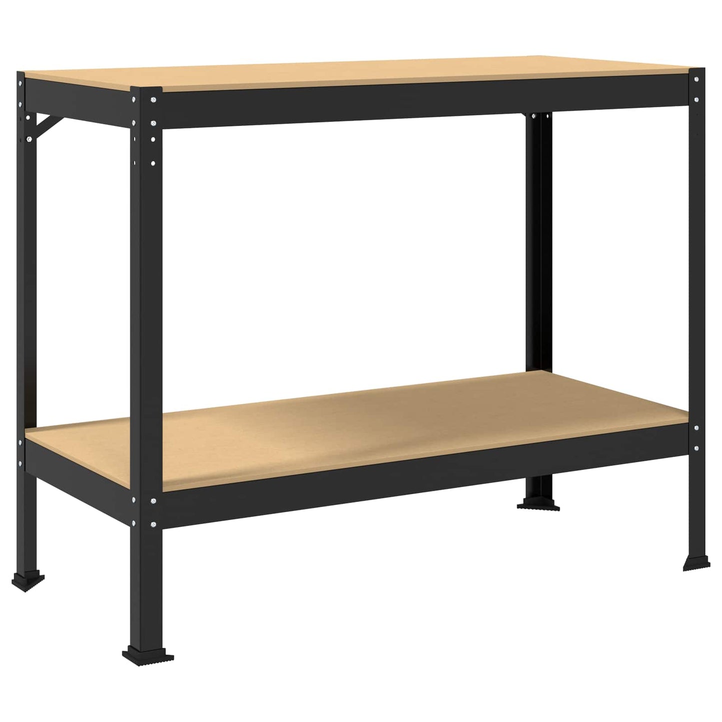 Banco da lavoro con lo scaffale Nero 115 x 55 x 91 cm | homemem39