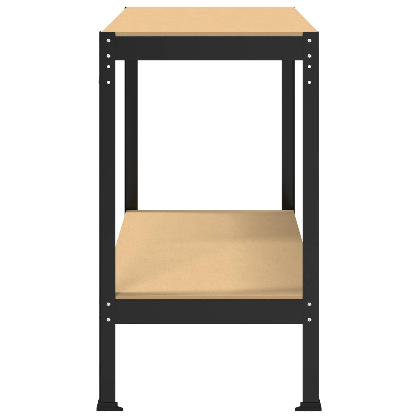 Banco da lavoro con lo scaffale Nero 115 x 55 x 91 cm | homemem39