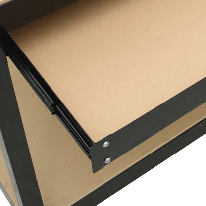 Banco da lavoro con cassetto Nero 81 x 41 x 145 cm | homemem39