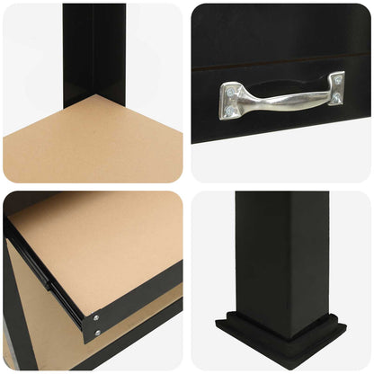 Banco da lavoro con cassetto Nero 80 x 40 x 91 cm | homemem39
