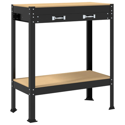 Banco da lavoro con cassetto Nero 80 x 40 x 91 cm | homemem39