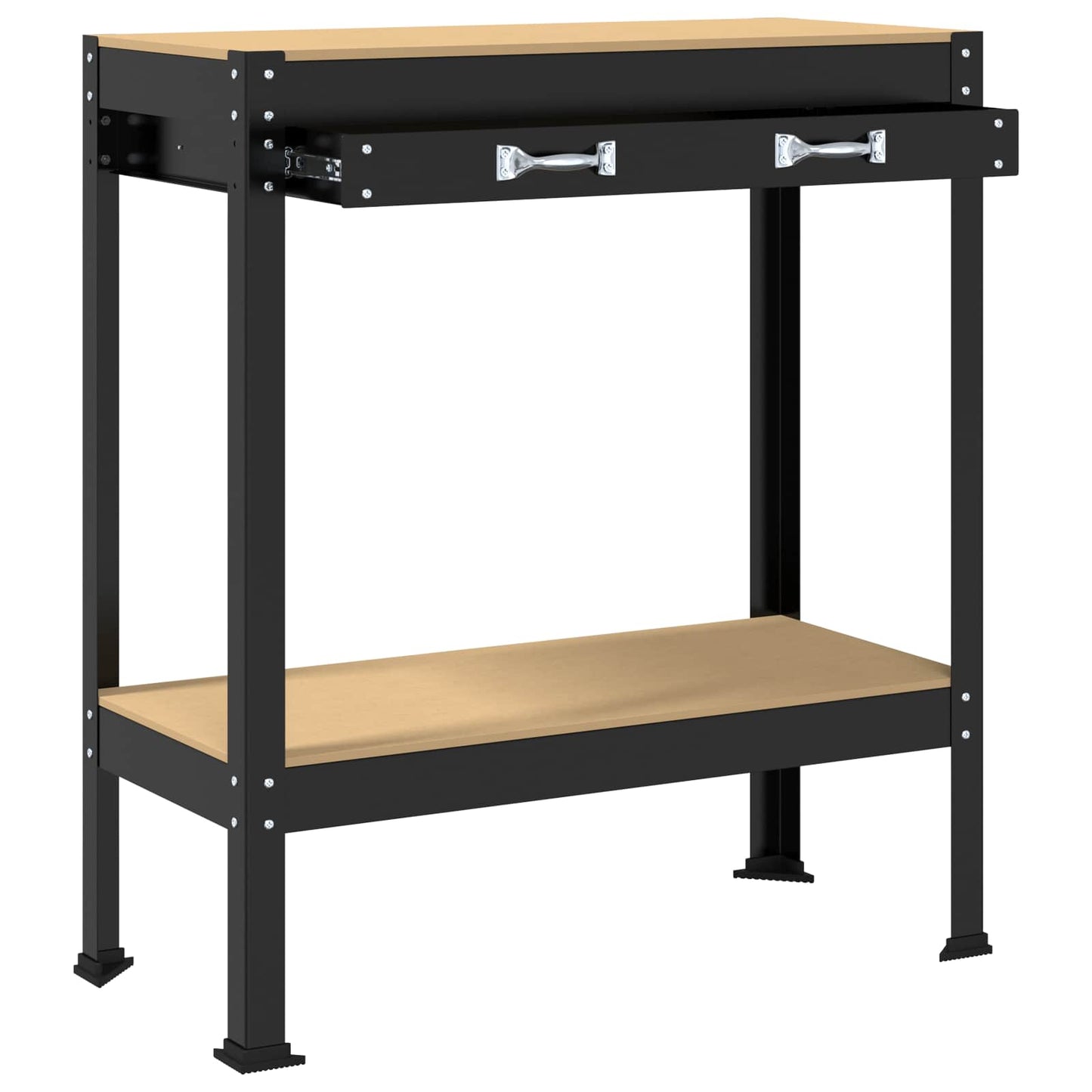 Banco da lavoro con cassetto Nero 80 x 40 x 91 cm | homemem39