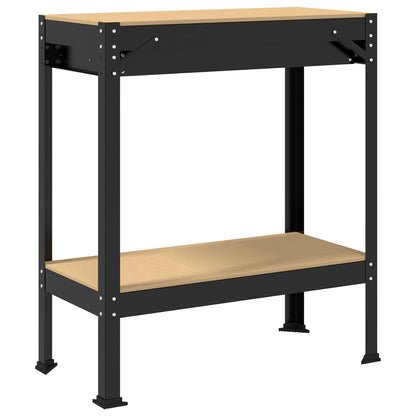 Banco da lavoro con cassetto Nero 80 x 40 x 91 cm | homemem39