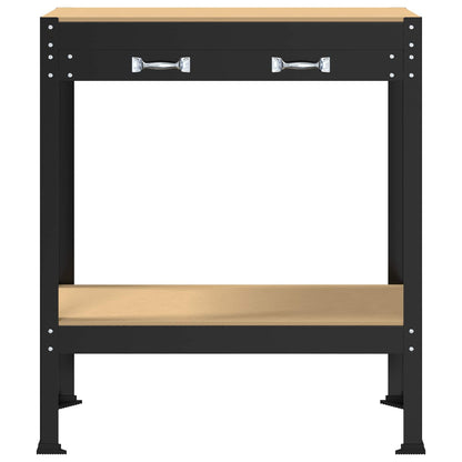 Banco da lavoro con cassetto Nero 80 x 40 x 91 cm | homemem39