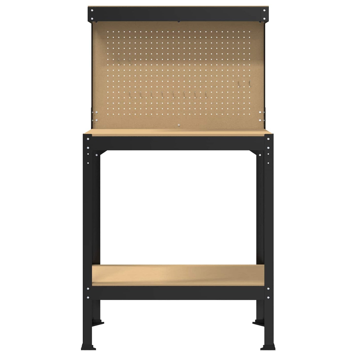 Banco da lavoro con lo scaffale Nero 81 x 41 x 145 cm | homemem39