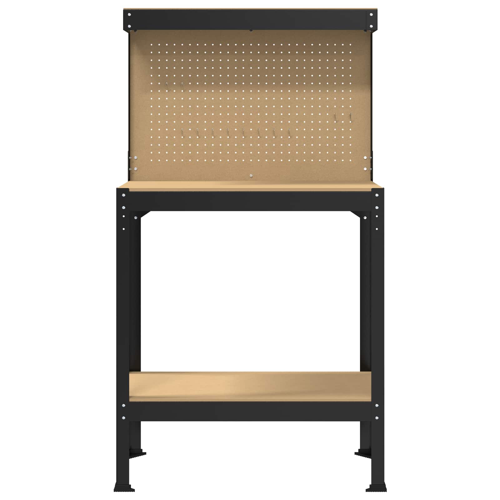 Banco da lavoro con lo scaffale Nero 81 x 41 x 145 cm | homemem39