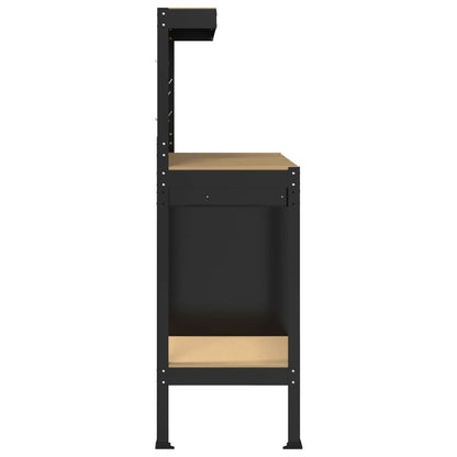 Banco da lavoro con cassetto con blocco Nero 90 x 49 x 141 cm | homemem39