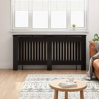 Copertura per radiatori Rovere Nero 172 x 19 x 81,5 cm | homemem39