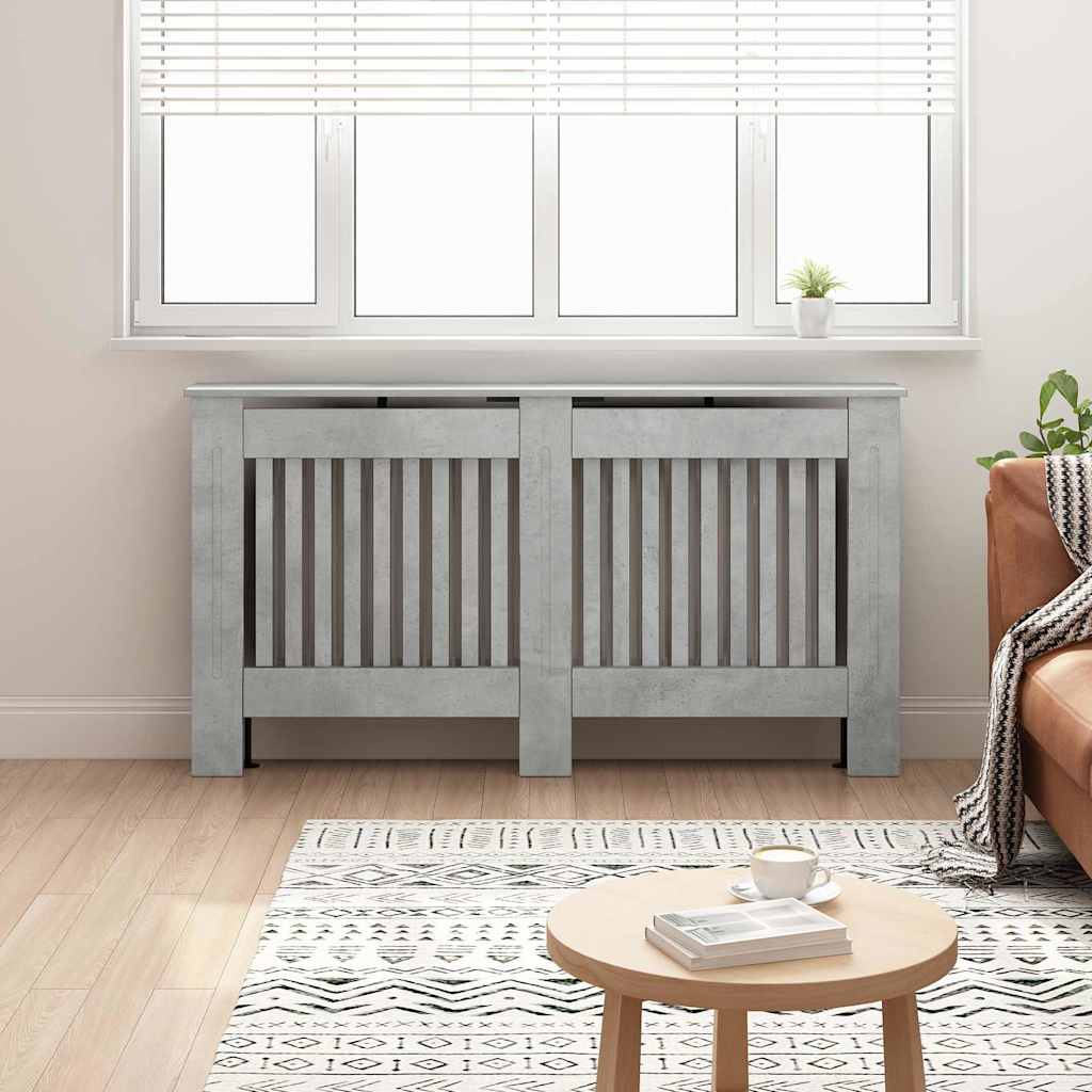 Copertura per radiatori Grigio cemento 152 x 19 x 81,5 cm
