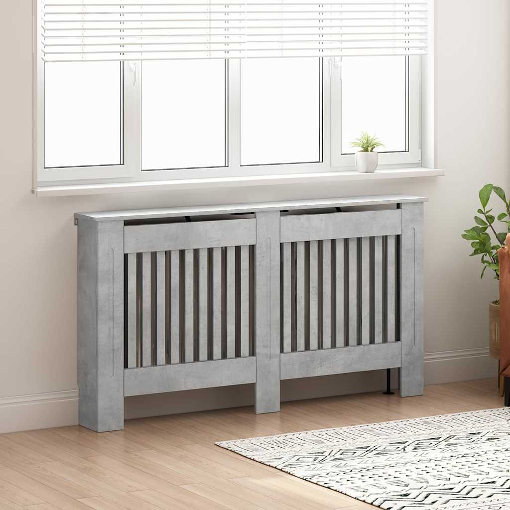Copertura per radiatori Grigio cemento 152 x 19 x 81,5 cm | homemem39