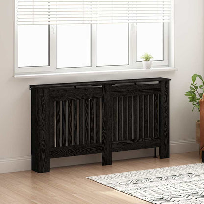 Copertura per radiatori Rovere Nero 152 x 19 x 81,5 cm | homemem39