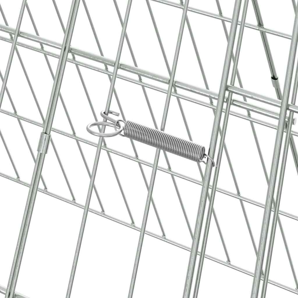 Gabbia per Conigli Argento 215 x 55 x 55 cm Acciaio zincato | homemem39