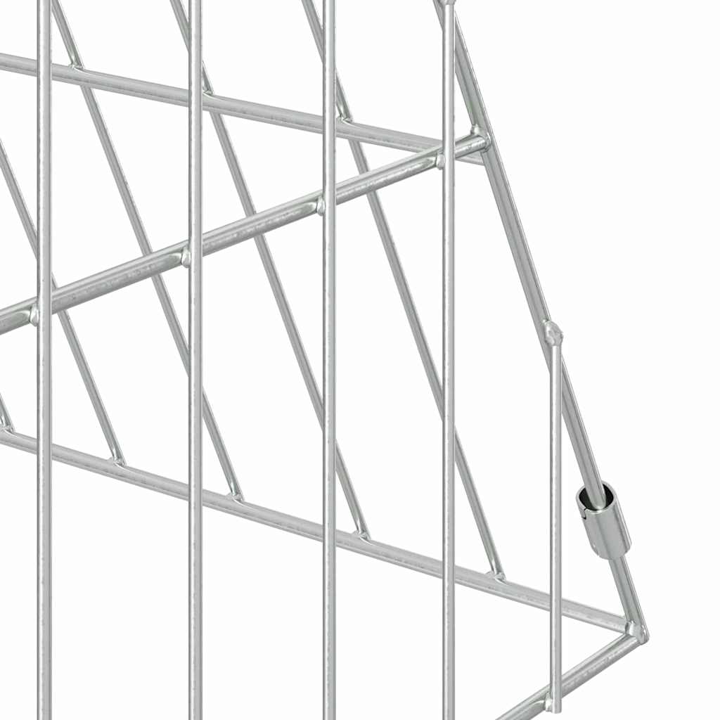 Gabbia per Conigli Argento 215 x 55 x 55 cm Acciaio zincato | homemem39