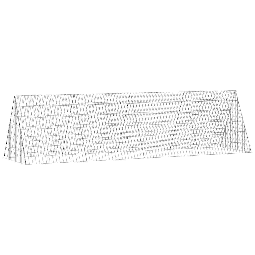 Gabbia per Conigli Argento 215 x 55 x 55 cm Acciaio zincato | homemem39