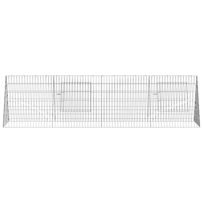 Gabbia per Conigli Argento 215 x 55 x 55 cm Acciaio zincato | homemem39