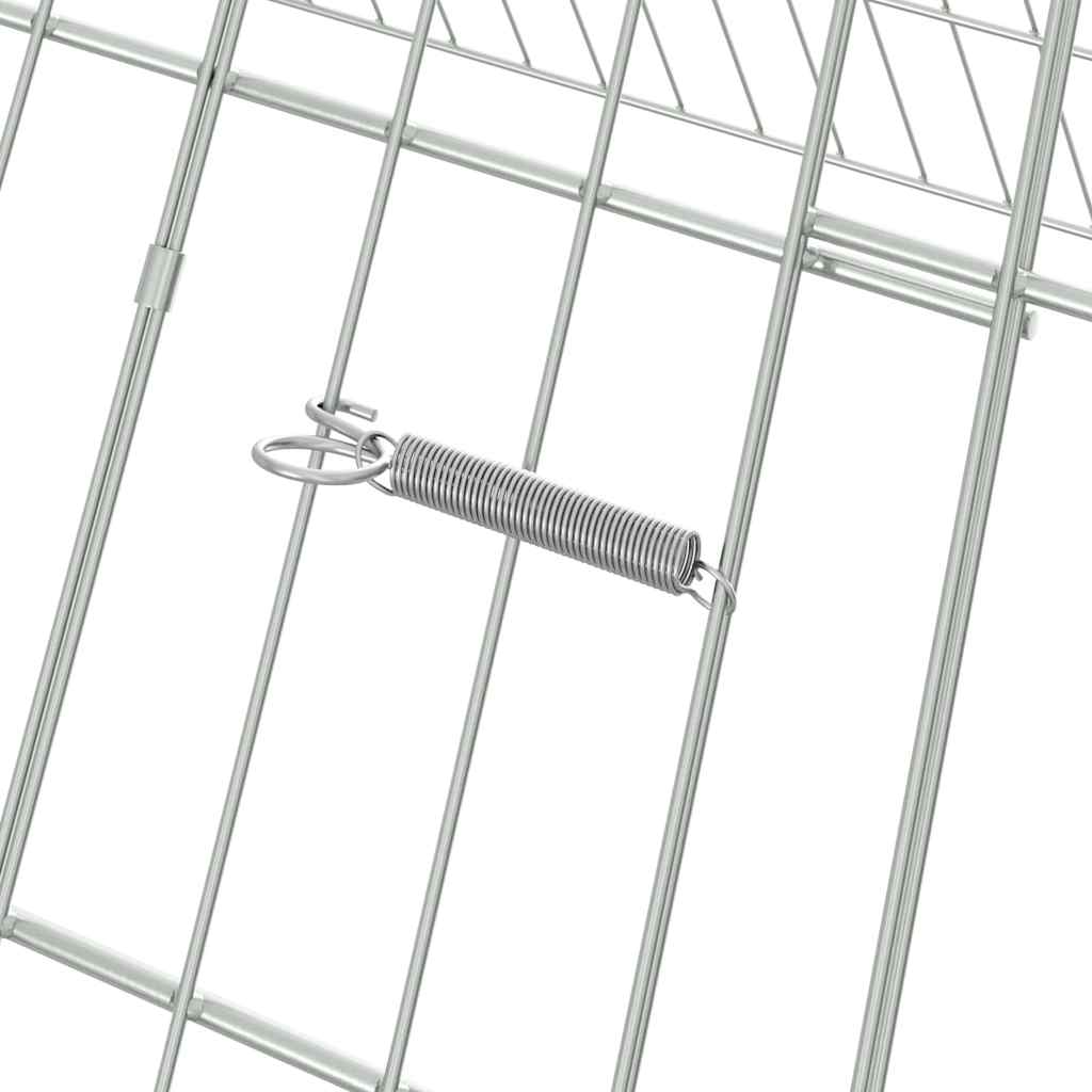 Gabbia per Conigli Argento 215 x 100 x 85 cm Acciaio zincato | homemem39