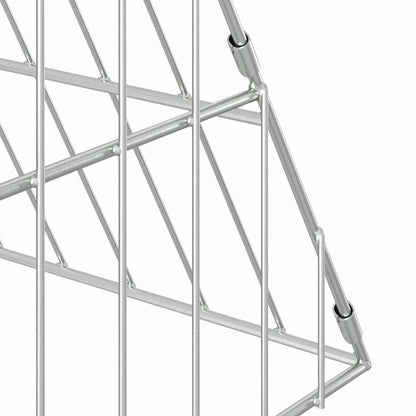 Gabbia per Conigli Argento 215 x 100 x 85 cm Acciaio zincato | homemem39